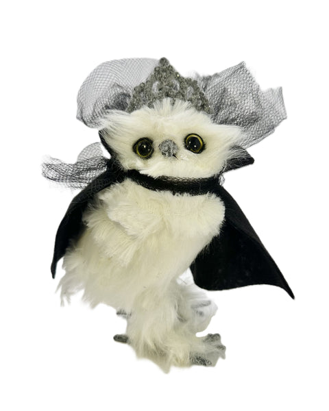 Boo Owl with Cape - Small, Black & White