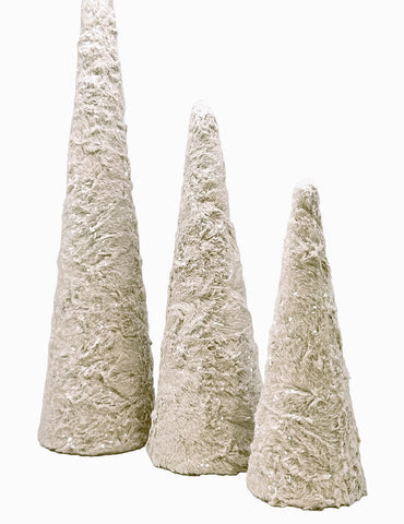 Icy Cone 14.75" Tree - Medium, Oatmeal Fur