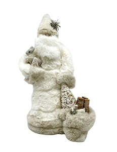 St. Nick with Gift Bag - Channeled Ivory Fur