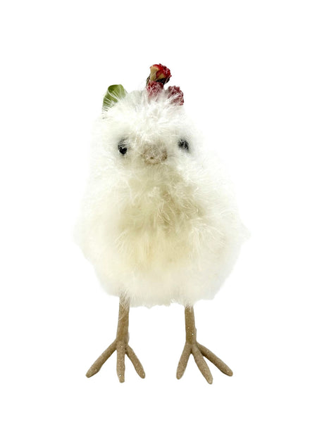 Chick with Pink Flower - X-Large, White