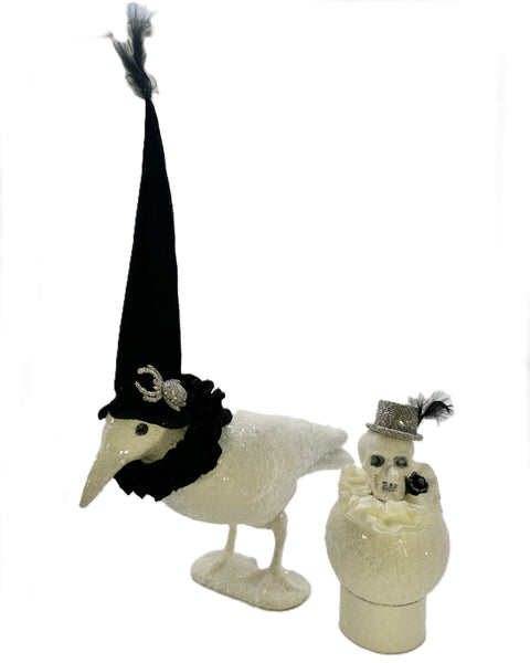 Ravana the Raven with Black Hat - Cream