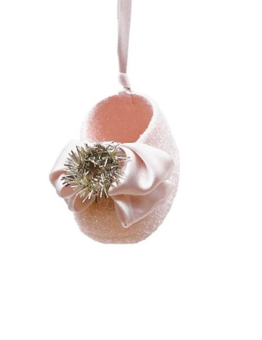 Baby Bootie Ornament - Pink