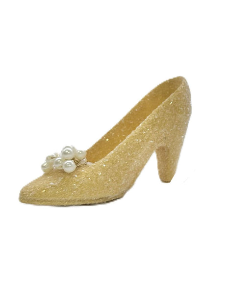 Pump Card Holder with Pearls - Gold