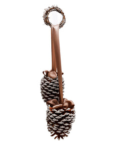 Double Hanging Pinecones - Silver