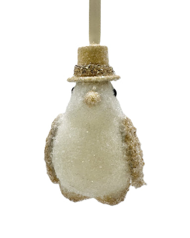 Mr. Penguin Ornament - Gold