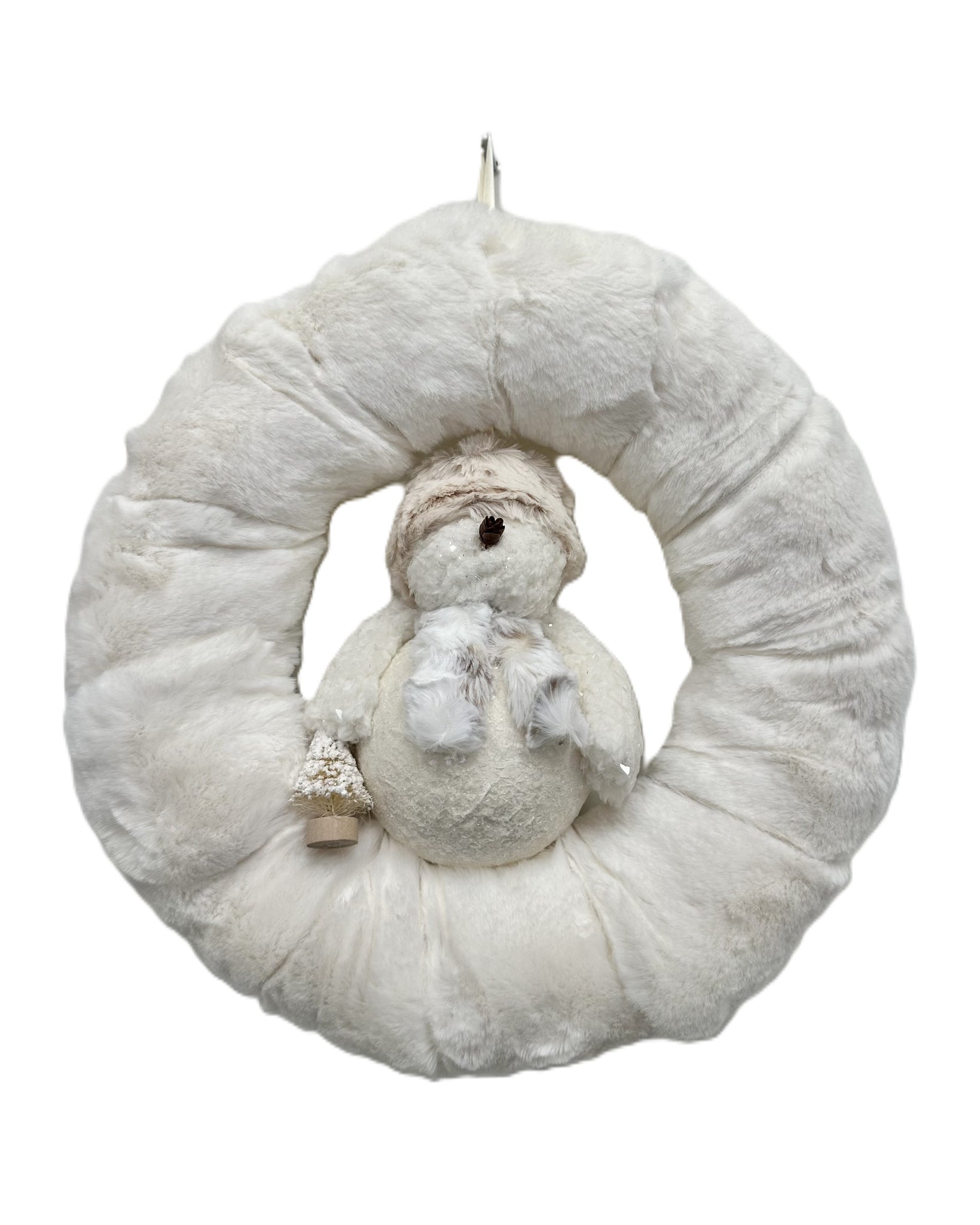Wreath with Frosty - Ivory Fur