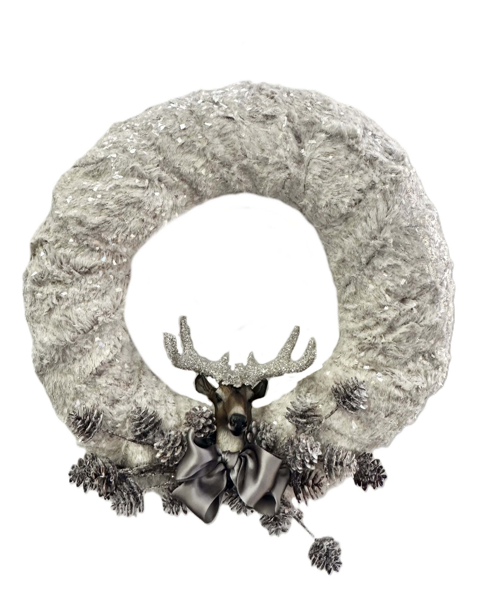 Wreath with Deer - Eggshell Fur