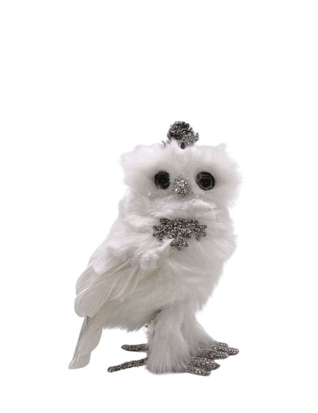 Owl with Crown - Small, White