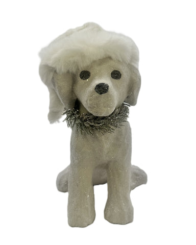 Spike Dog with Hat - Dove, Bisque Fur