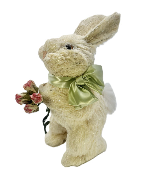 Jill Rabbit with Flowers - Cream
