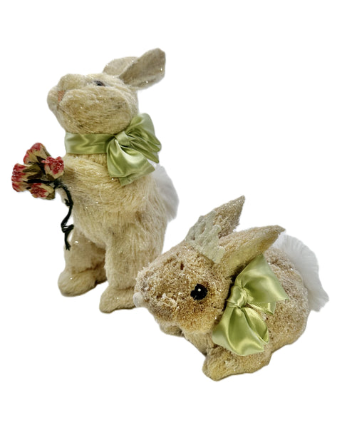 Jill Rabbit with Flowers - Cream