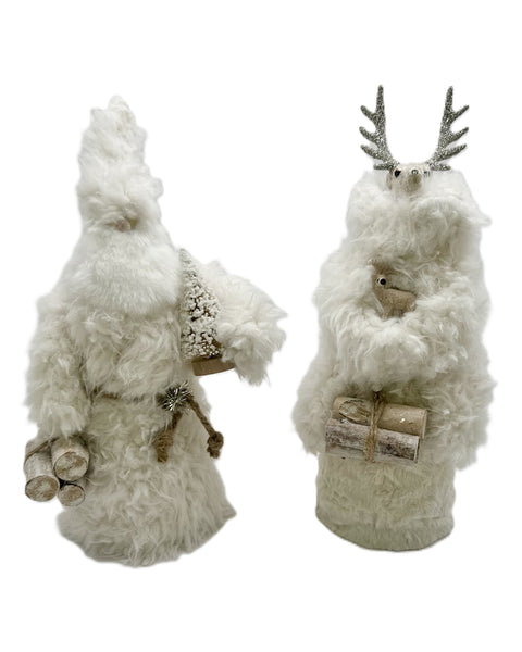 Santa - Small, Shaggy Ivory Fur