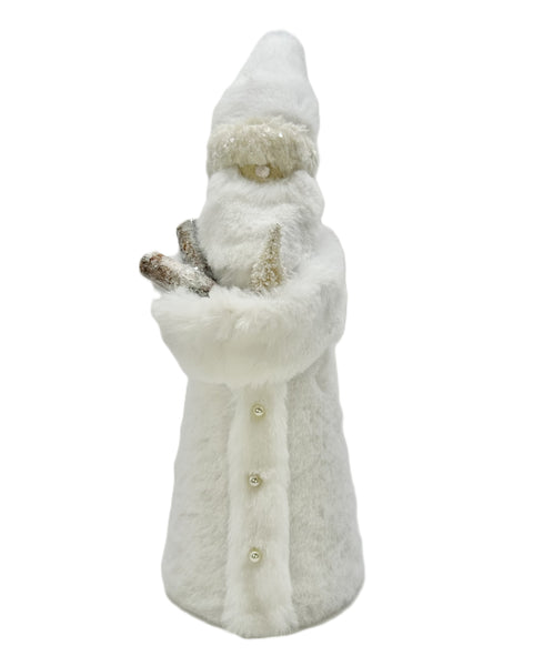 Mr. Frost Santa with Pearls - Small, White Fur