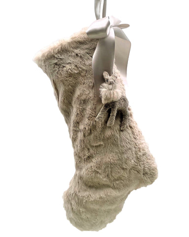 Stocking with Fawn 10 " - Fawn, Latte Fur