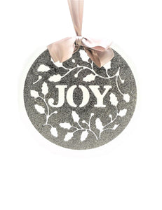 Joy Ornament - Silver