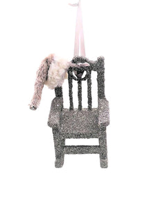 Rocking Chair Ornament 3.5" x 5.25" - Silver