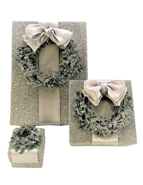 Wreath Box, Rectangle 5" x 7" - Silver
