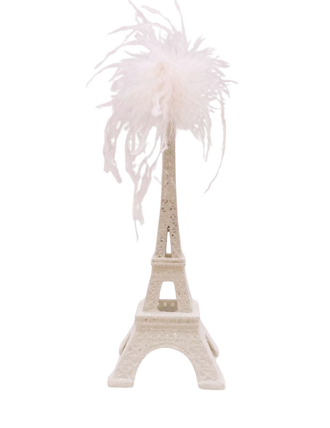 Eiffel Tower - Medium, Cream, Ostrich Feathers