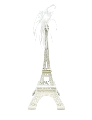 Eiffel Tower - Medium, White, Ostrich Feathers