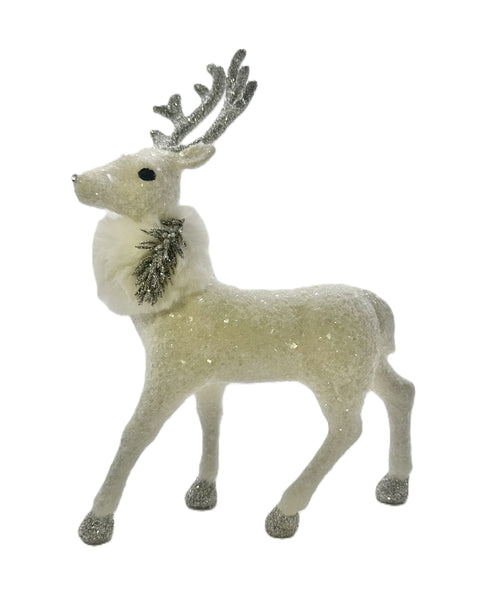 Rudy with Pine Brooch- Cream, Ivory Fur