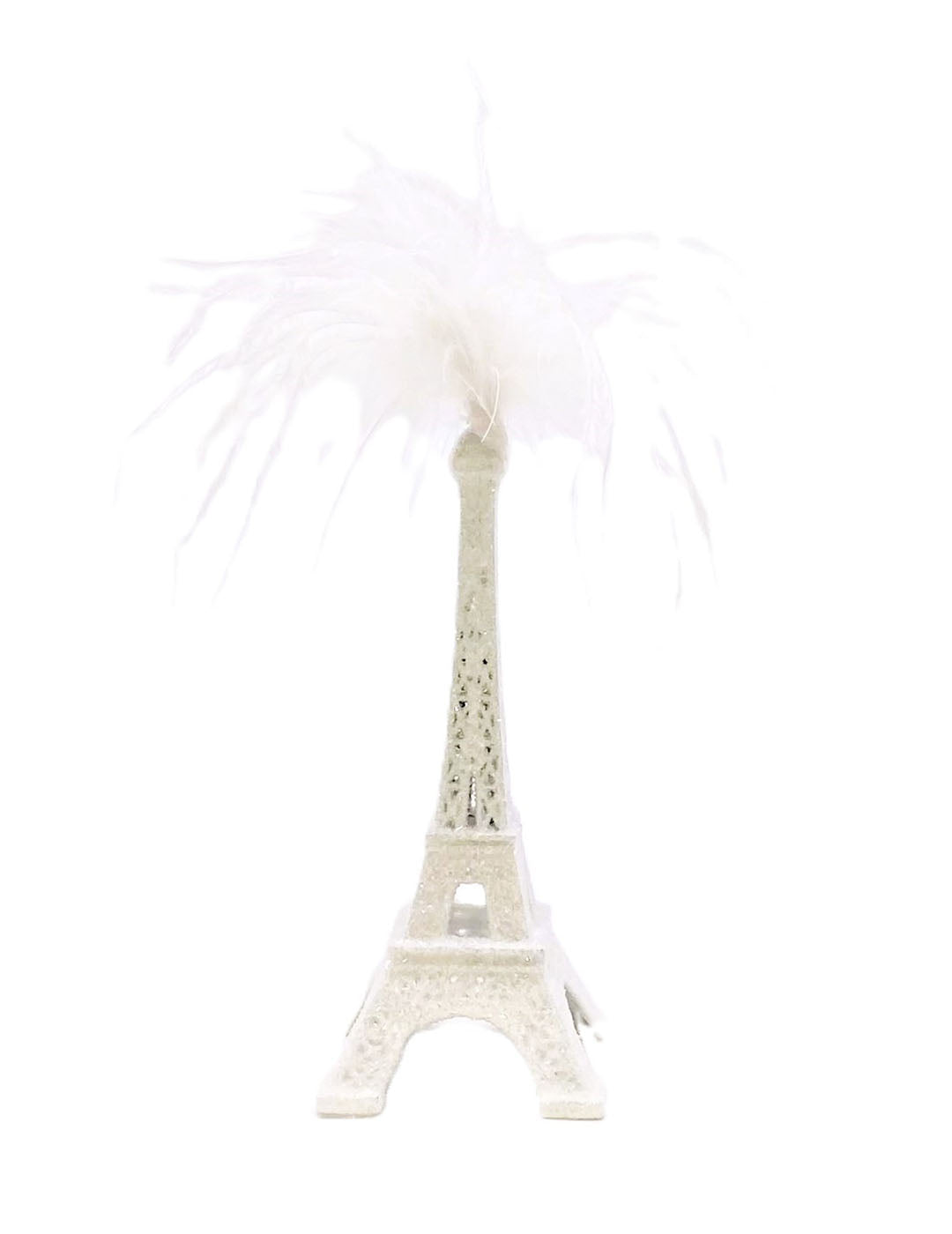 Eiffel Tower - Small, White, Feathers