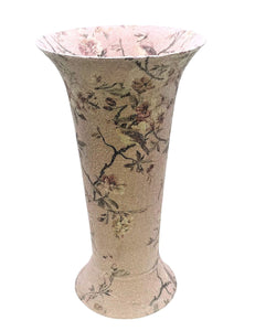Trumpet Vase - Decoupage, Blossom