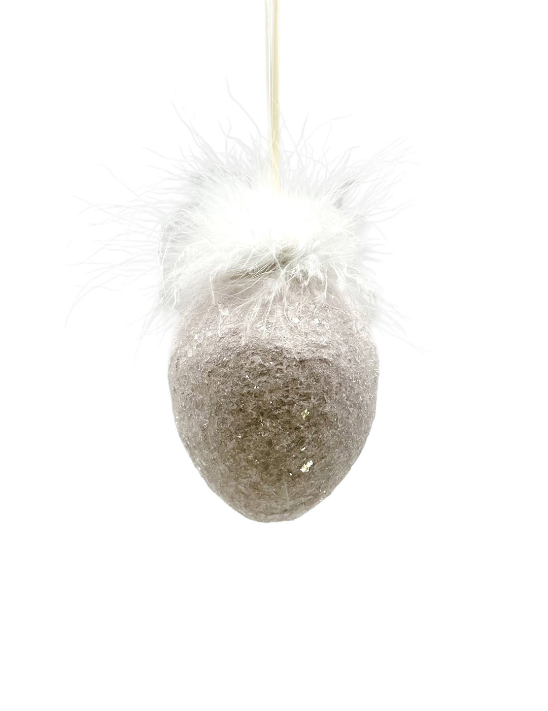 Solid Egg Ornament - Medium, Cream