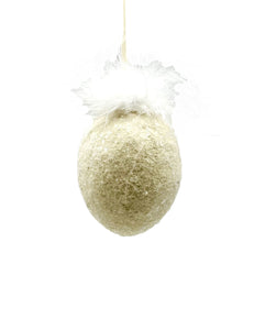 Solid Egg Ornament - Medium, Lemon