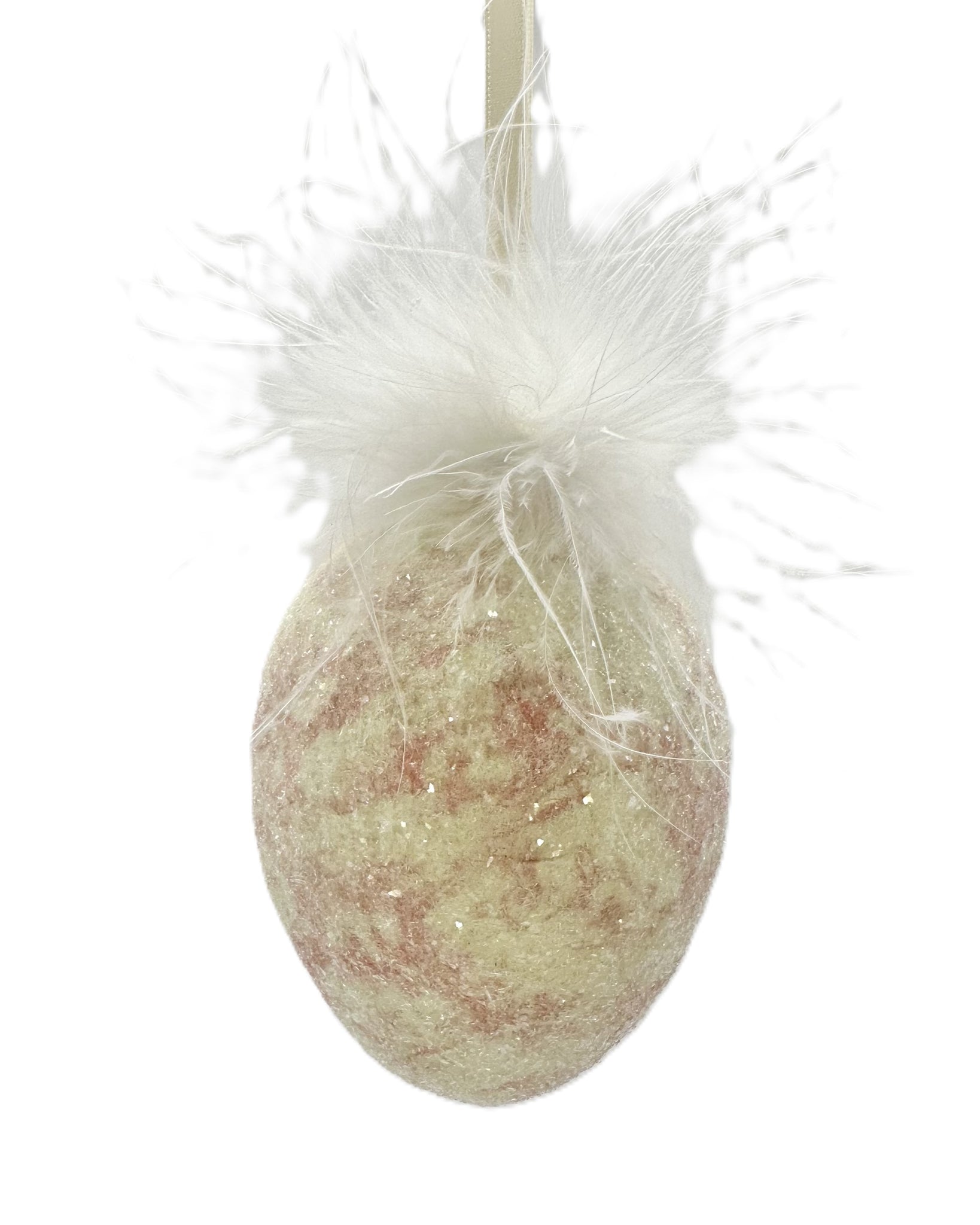 Egg Ornament - Medium, Pink Rococo