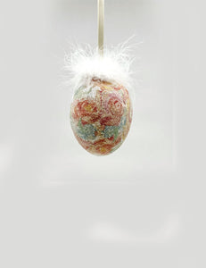 Decoupage Eggs Ornament- Small, Watercolor Floral