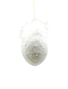 Solid Egg Ornament - Medium, White