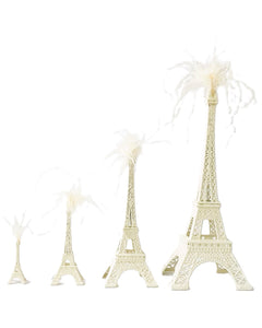 Eiffel Tower - Mini, Cream, Feathers