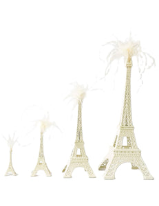 Eiffel Tower - Mini, Cream, Feathers