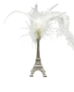 Eiffel Tower Mini Ornament - Dove, Feathers
