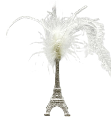Eiffel Tower Mini Ornament - Dove, Feathers