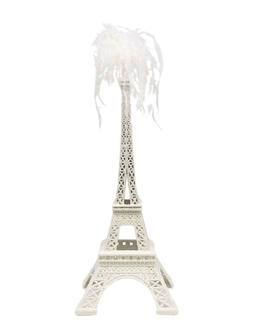 Eiffel Tower - Large, Cream, Ostrich Feathers