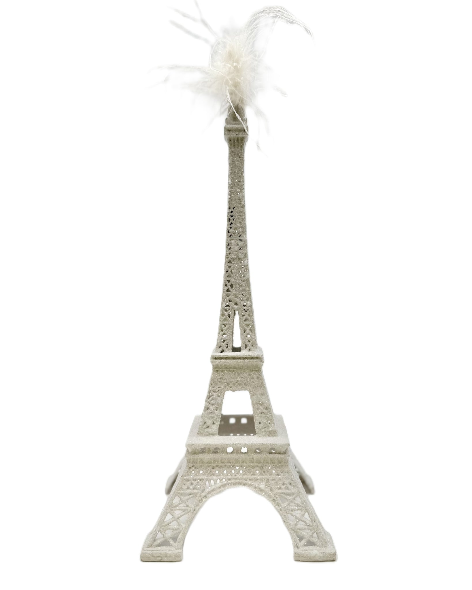 Eiffel Tower with Ostrich Feathers- Large, Dove