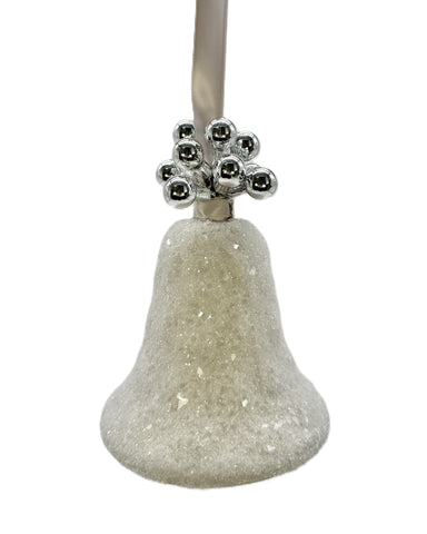 Bells with Glass Baubles - Dove