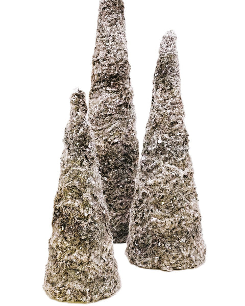 Icy Faux Fur Tree, Small - Ash Fur