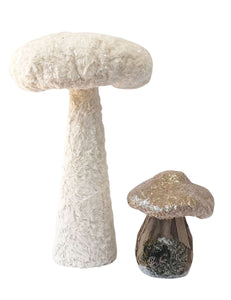 Fur Mushroom - Large, Ice, Bisque Fur