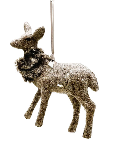 Dancer Deer Ornament - Mocha, Ash Fur