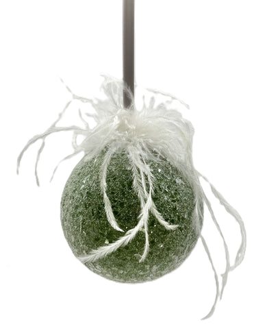Bauble Ornament -  Small, Clover, Ostrich Feathers