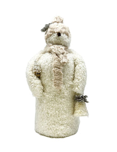 Frosty Snowman, Large - Cream Sherpa Fur