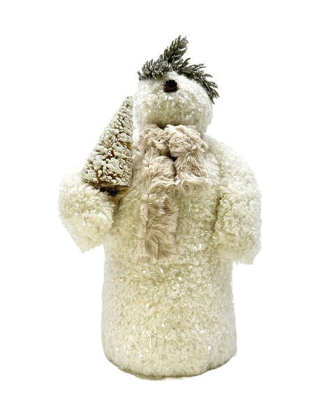 Frosty Snowman, Medium - Cream Sherpa Fur