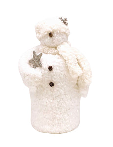 Frosty Snowman, Medium - Ice and Sherpa Fur