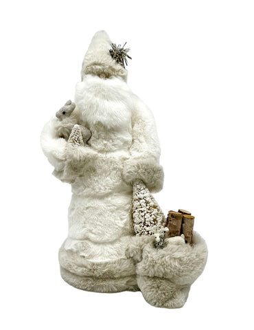 St. Nick with Gift Bag - Channeled Ivory Fur