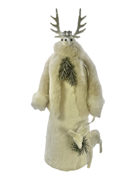 Brigette with Deer - Ivory, Mushroom