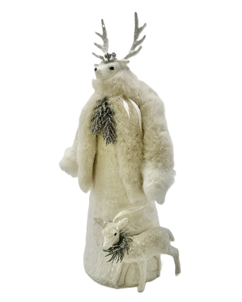 Brigette with Deer - Ivory, Mushroom