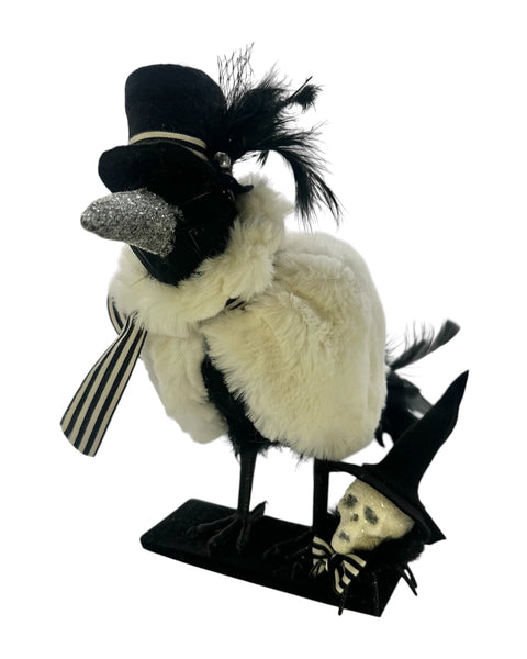 Karl the Crow with Black Hat - Cream