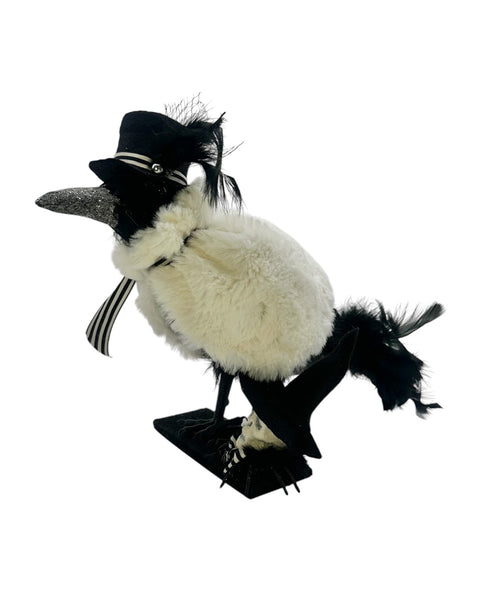 Karl the Crow with Black Hat - Cream